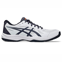 Asics Upcourt 6 1071A104-102 男 排球鞋 室內運動 穩定 包覆 回彈 白 深藍