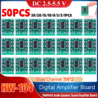 1-50PCS PAM8403 Audio Speaker Sound Amplifier Board Module Dual Channel 2*3W DC2.5-5.5V Mini Power Amplifier Board