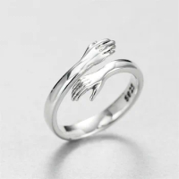 2023 Fashion New Product Love Hug Simple Ring Wild Hug Open Ring Couple Ring Jewelrys Gifts Hot Sale