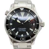 OMEGA 歐米茄 海馬專業潛水錶 Seamaster 腕錶 黑色錶盤 不鏽鋼 2262.50.00 【二手名牌BRAND OFF】