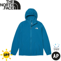 【The North Face 美國 男 抗UV防潑外套 AP《藍》】7WCY/登山/露營/連帽外套/防曬外套/薄外套