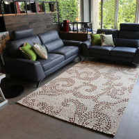 【Fuwaly】西班牙地毯-170x240cm(素色 花紋 柔軟 大地毯 客廳 書房 起居室)