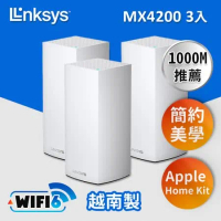 Linksys Velop 三頻 MX4200 Mesh Wifi(三入) 網狀路由器-MX12600-AH