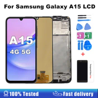 6.5'' A15 AMOLED LCD For Samsung Galaxy A15 4G 5G LCD Display Touch Screen Digitizer For Samsung A156 A15 5G 4G LCD A156B A155F