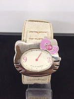 【震撼精品百貨】Hello Kitty 凱蒂貓-手錶-頭形造型錶面-米色錶帶【共1款】 震撼日式精品百貨