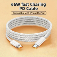 PD 60W USB C to USB Type C Cable Fast Charge For iPhone 15 15 Pro Plus Pro MAX iPad Dual Type C Data Line For Samsung S22 23