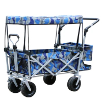 Outdoor Camping Garden Carts Foldable Carts with Wheels Portable Beach Cart Creative Extension Wheels Trolley Home Shopping Cart