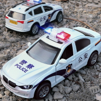 1:32兒童合金回力玩具車模型仿真汽車模男孩警車救護車110玩具車