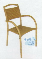 ╭☆雪之屋小舖☆╯O-06P16 有扶手全焊接鋁製椅/戶外摩登椅/戶外休閒椅/餐椅