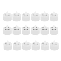 18 Pieces Solar Tea Light Candles Flameless Outdoor LED Waterproof Tealight Rechargeable Candles (1.5 x 1.4