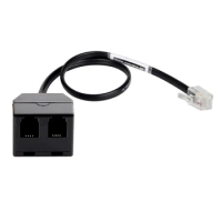 Telephone Training Adapter Y Splitter with RJ9/RJ12 Plug Connections for Corded Headset or Handset for Aastra Nortel etc phone