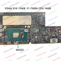 Motherboard CPU I7-7500U 16GB Tested 100% for Lenovo Yoga 910-13IKB Yoga 910 Laptop Motherboard CYG50 NM-A901 I7-7500 8G