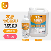 【YOKU 友惠】75%清潔用酒精-500ml/4000ml