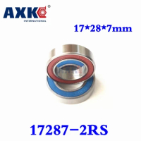 2023 New Free Shipping Axk 2pcs 17287-2rs 17*28*7mm Deep Groove Ball Bearing 17x28x7mm 17287 2rs 17287rs Bicycle Part Bearings