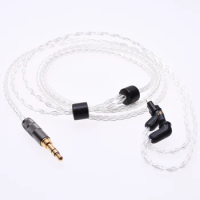 4ft Hi-end 8 Cores 5n Silver Plated Audio Headphone Upgrade Cable Compatible For Sony MDR-EX1000 EX800 EX600