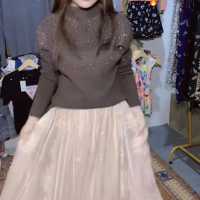 SETELAN WANITA IMPORT atasan rajut & rok tutu import