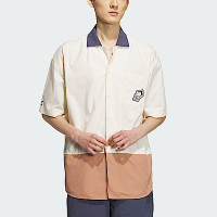 Adidas CVD Shirt SS M IS0634 男 短袖 襯衫 亞洲版 休閒 聯名 棉質 舒適 米