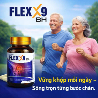 Flex X9 BH, Bổ Sung Dưỡng Chất Xương Khớp Hộp 30 Viên Với Glucosamine Sulfate 750mg & MSM 150mg Hỗ T