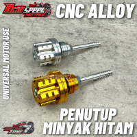 UNIVERSAL ALLOY CNC PENUTUP MINYAK HITAM/ ENGINE OIL LEVEL 4T Oil CAP NUT/ Y15 Y16 LC135 R15 RSX EX5
