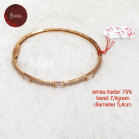 gelang italy bangle ad banyak emas kadar 75% berat 7,9gram diameter 5,4cm
