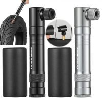 Mini Bicycle Pump with Tubeless Tire Repair Kit Schrader & Valve Mini Hand Pump Aluminum Alloy for M