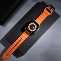 Silicone Strap For Apple Watch Ultra 2 Band 44mm 49mm 45mm 42mm 44 45 mm sport correa bracelet iwatch Series 7 6 3 se 8 9 5 4