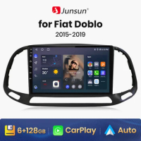 Junsun V1 AI Voice Wireless CarPlay Android Auto Radio For Fiat Doblo 2015 2016 - 2019 4G Car Multimedia GPS 2din autoradio