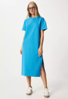 Happiness Istanbul Cotton Summer Casual Combed Dress