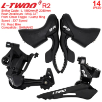 LTWOO R2 2X7 Speed Road Bike Derailleurs Kit Shifter Brake Lever 14s 14v Bicycle Rear Derailleur Groupset Compatible SHIMANO