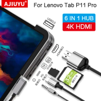 USB C HUB For Lenovo Tab P11 Pro 11.5" TB-J706F J716F Tablet Type C Dock USB3.0 4K HDMI 3.5mm PD Port Splitter Adapter Converter