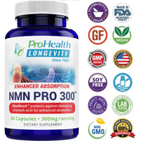 美國進口正品ProHealth NMN9000 膠囊提升吸收 補充NAD