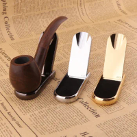 Metal Folding Smoking Pipe Support Holder Tobacco Pipe Stand Rack Pipes Base Smoke Pipe Standers Gift for Men