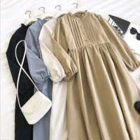 Long Tunik Wanita Jumbo Bahan Katun Rayon Premium Polos Ukuran S M L Xl Xxl 3Xl 4xl