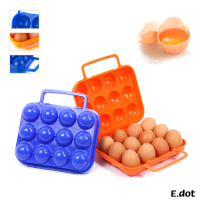 E.dot  保鮮手提防震防撞雞蛋收納盒(二色選)