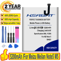 HSABAT 100% New Top Brand 5200mAh Battery for Meizu Meilan Note5 M5 Note 5 BA621
