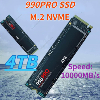 10000เมกะไบต์/วินาที2024ใหม่100% ต้นฉบับ M. 2280 SSD 990 Pro 4TB 2TB 1TB PCIe Gen 4.0X4 NVMe โซลิดสเตทไดรฟ์สำหรับ PS5 Des. Ktop แล็ปท็อป
