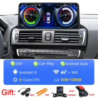 Android 12 6+128GB CarPlay For BMW 1 2 Series F20 F21 2011-2019 GPS Car Multimedia Player Navigation Auto Radio Stereo DSP WiFi