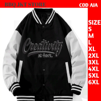 JAKET VARSITY BASEBALL S XXXXXL 6XL OVERSIZE BOMBER JUMBO PRIA WANITA FASHION KOREA Sweater Formal