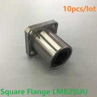 10pcs/lot LMK25UU 25mm Square Flange linear bearings CNC LMK25 25x40x59mm