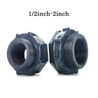 1pc 1/2-2inch Water Tank Connector Male/Female Thread PVC Water Tank Fittings Aquarium Fish Tank Accessories PVC Joints