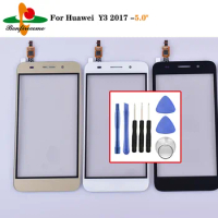 For Huawei Y3 2017 CRO-L02 CRO-L22 CRO-L03 CRO-L23 Touch Screen Glass Digitizer Panel Sensor