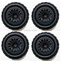 Wheel Tires OD 130mm Rubber Tire 130x70mm Wheels in 12mm Hex Adapter Tire Parts For HSP 1/10 94111 94188 Off-Road RC Car Truck