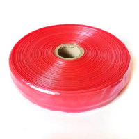 Wide 5CM Casings for Sausage Shell 50M/100M Food Grade Hot Dog Plastic Inedible Casing Tranparent Red Color Ham Kitchen Tools