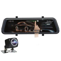 Carplay streaming media rearview mirror dash cam 12 inch 4K full screen WHDR high width dynamic dash cam