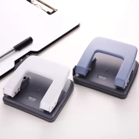 Chenguang double-hole puncher two-hole puncher loose-leaf clip 2-hole  puncher metal manual round
