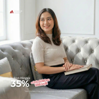 Anugerah Meubel Sofa Luxury Chesterfield ALMERA Platinum Haze