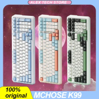 Mchose K99 Mechanical Keyboard 3-Mode 2.4g Wireless Bluetooth Hot Plug Gasket Rgb Backlight Pbt Keycap Customized Game Keyboard