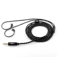 TRN 6 Core Earphones Cable 3.5mm To 2pin 0.75mm/0.78mm/mmcx HIFI Upgrade Cable with mic