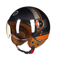 PuraAutoRepair BEON Retro Open Face Scooter Helmets Half Face Motorcycle Helmet Vintage Motorcycle H