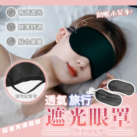 JHS 2入組 透氣旅行遮光眼罩 送3M耳塞2對(眼罩 旅行眼罩 遮光眼罩 睡眠眼罩)